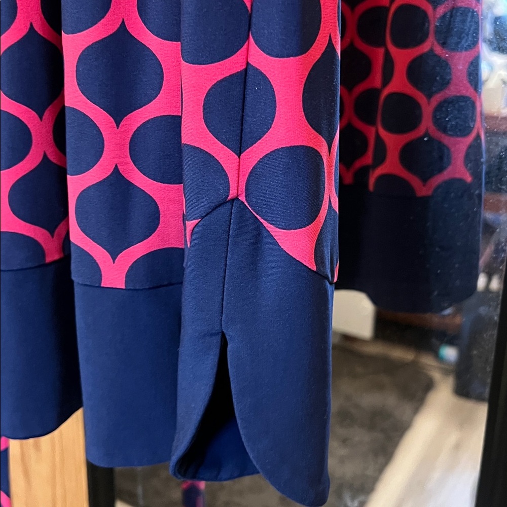Diane Von Furstenberg Pink and Navy Circle Dress - Picture 11 of 11